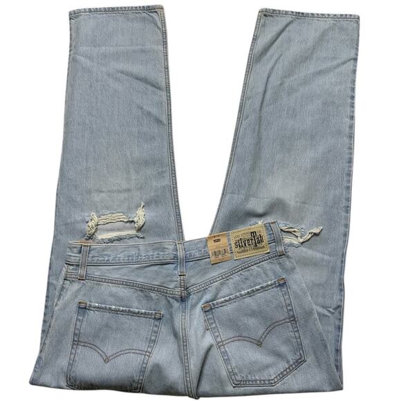 Levis Silver Tab 1994 Baggy Jeans Mens 31x31 Straight Mid Rise Distressed NWT - Picture 8 of 13
